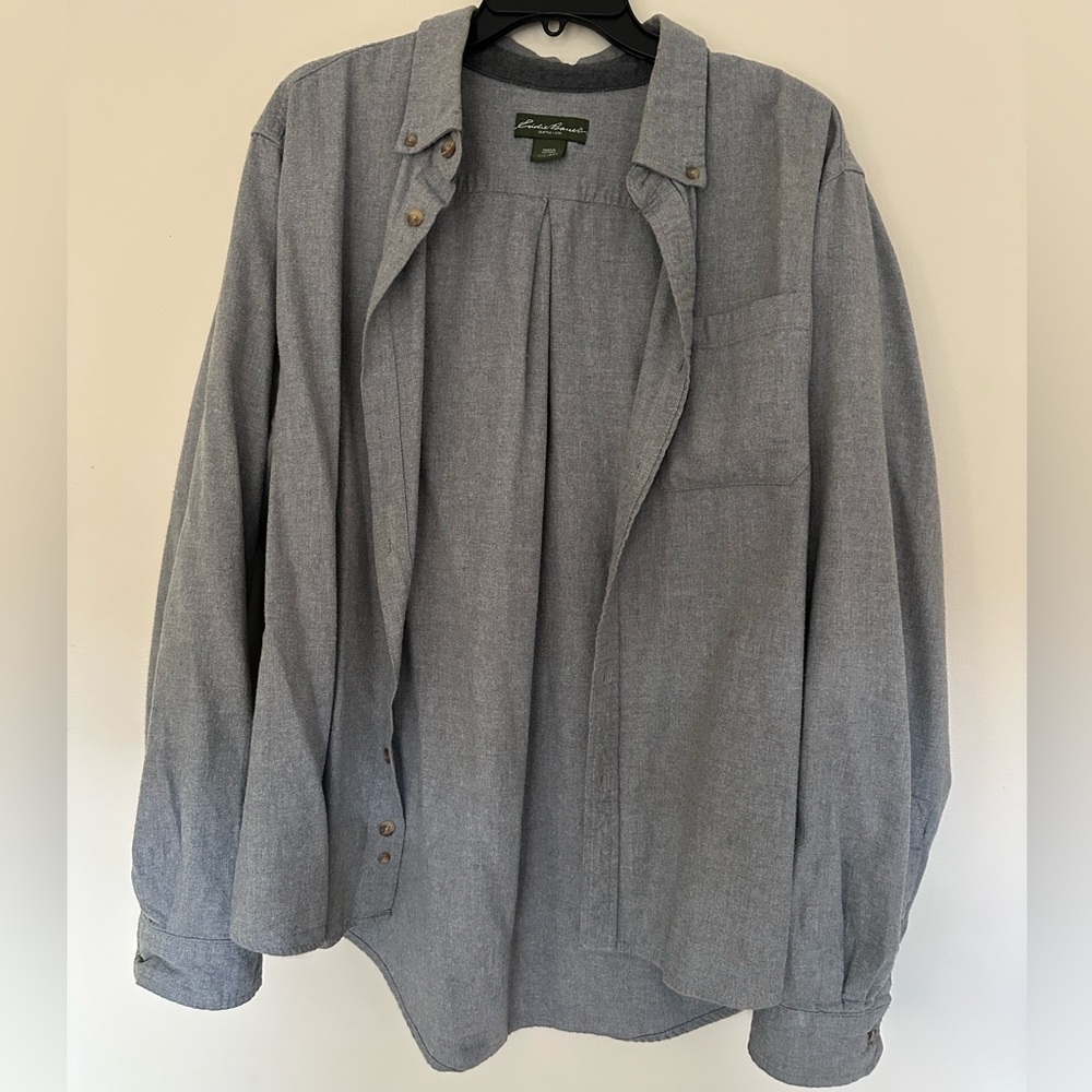 Eddie Bauer Oversized Grey Flannel